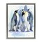 Stupell Industries Penguin Family Watercolor Framed Floater Canvas Wall Art Design by John Keeling